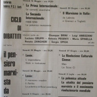 Il Forlivese, 10 maggio 1969, p. 2- locandina del ciclo di dibattiti su “Il Pensiero marxista da Marx a oggi”, maggio 1969