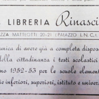 Pubblicità della Libreria Rinascita su «La verità»
[La Verità, 4 ottobre 1952]