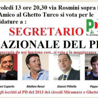 13 novembre 2013. Primarie per la elezione del Segretario nazionale del PD a Ghetto Turco