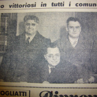 Da sinistra Dozza, Togliatti e Colombi