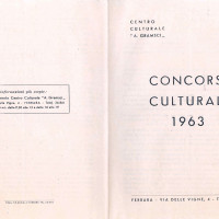 Centro Gramsci, regolamento “Concorsi culturali 1963”