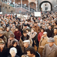 Manifestazione sindacale, anni Settanta