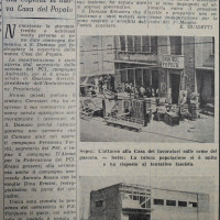 Articolo de “La Verità” sulla reazione della popolazione allo sfratto: la copertura fu festeggiata pochi giorni prima del Natale 1954   
[La verità, 25 dicembre 1954]