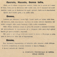 Volantino dei GDD di Modena che invita a resistere alla deportazioni, aprile 1944