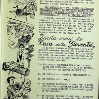 Opuscolo sulla campagna di costruzione della Casa del giovane, 1955
[ISMO, AFPCMO]