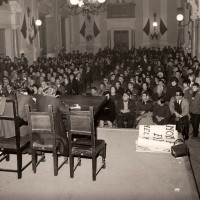 Portale 68viaEmilia.it - Manifestazione organizzata dall'UDI in salone comunale contro la fame nel Mondo, 1967