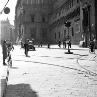 Veduta di Piazza Nettuno durante il fascismo