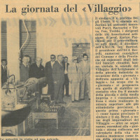 Il sindaco di Modena Alfeo Corassori in visita al villaggio artigiano con una delegazione istituzionale, 1961 
[L’Unità, giugno 1961]