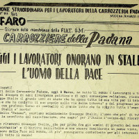 Numero straordinario de «Il Faro» in occasione della morte di Stalin, 9 marzo 1953 
[ISMO, Archivio CGIL]