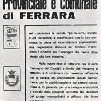 Volantino, 6 dicembre 1958 (da Processo all'Eridania, Documentario a cura di Renato Siiti, Editori Riuniti, 1970)