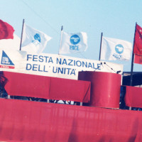 22 giugno-7 luglio 1985. Rimini-Miramare. Ingresso alla Festa Nazionale de L’Unità al mare