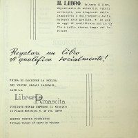 Consigli di lettura della libreria Rinascita anno 1960-1961
[ISMO, APCMO]