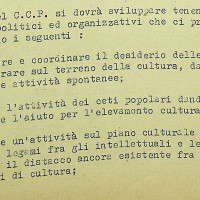 Alcuni obiettivi delle iniziative del Circolo del cinema Pasinetti, riflessioni redatte dalla Commissione cultura della federazione modenese del PCI, 1953
[ISMO, APCMO]