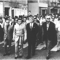 Campogalliano, 5 agosto 1971. Corteo funebre per l’omicidio di Cattani.
[ISMO, AFPCMO] 