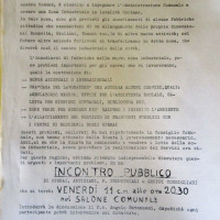 Archivio PCI Forlì, presso ISTORECO FC, Serie “Commissione fabbriche”, b. 1, Fasc. 1.- volantino relativo ad una pubblica iniziativa del gruppo consiliare comunista in merito alla costituzione di una zona industriale attrezzata, s.d.