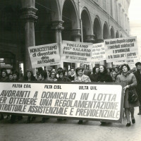 Manifestazione sindacale per la regolarizzazione del lavoro a domicilio
[ISMO, AFPCMO]