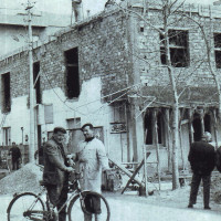 Febbraio 1966. Rimini, Circolo Di Vittorio. Lavori per la sopraelevazione di un piano