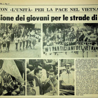 Manifestazione di apertura della festa de l'Unità del 1966: la FGCI in Piazza Grande 
[L'unità, 5 settembre 1966]