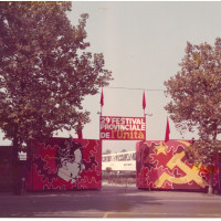 L’ingresso della festa del 1974, su viale Fontanelli
[ISMO, AFPCMO]