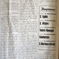 Il Forlivese, 10 ottobre 1969, p.6- articolo di giornale che annuncia la rappresentazione di “Mistero Buffo” di Dario Fo al Teatro Romagna