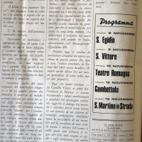 Il Forlivese, 10 ottobre 1969, p.6- articolo di giornale che annuncia la rappresentazione di “Mistero Buffo” di Dario Fo al Teatro Romagna