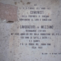 Targa commemorativa del secondo congresso provinciale Pci ravennate, 4 dicembre 1921 (ora dismessa)