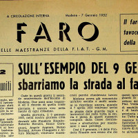 Numero de «Il Faro» con articolo dedicato ai morti del 9 gennaio 1950, 7 gennaio 1952
[ISMO, Archivio CGIL]