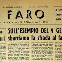 Numero de «Il Faro» con articolo dedicato ai morti del 9 gennaio 1950, 7 gennaio 1952
[ISMO, Archivio CGIL]