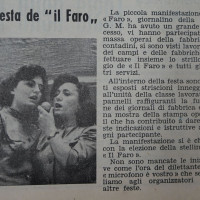 La festa di autofinanziamento de «Il Faro», 1952
[La Verità, 26 luglio 1952]