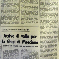 L'Unità Emilia Romagna, 9 giugno 1972, p. 6- articolo su un assemblea tenuta in Municipio dagli operai della Mangelli, giugno 1972