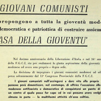 Invito dei giovani comunisti alla costruzione della Casa del giovane, 1955
[ISMO, AFPCMO]
