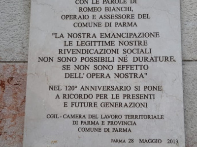 Palazzo del Governatore, settantesimo anniversario della fondazione della Camera del Lavoro di Parma