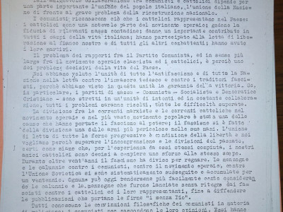 Partito comunista italiano – PCI.  Federazione provinciale di Bologna: pubblicazioni periodiche e dattiloscritti