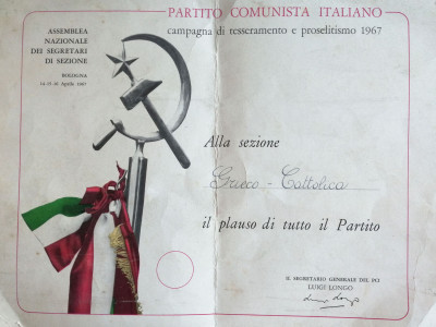 Partito comunista italiano – PCI.  Sezione di Cattolica