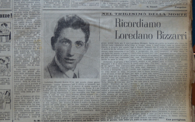 Locatello di San Giovanni in Persiceto – Uccisione di Loredano Bizzarri