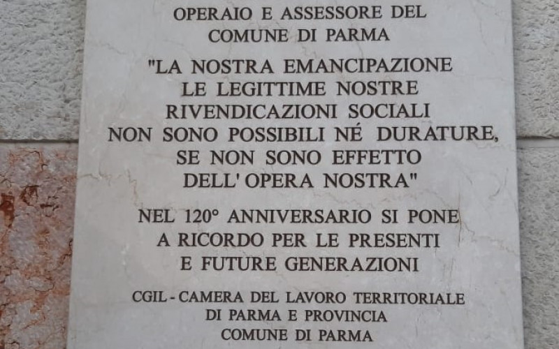 Palazzo del Governatore, settantesimo anniversario della fondazione della Camera del Lavoro di Parma